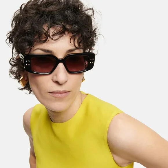 Valentino Men Sunglasses Black Gold Rose Square V - CINQUE VLS-108A-53